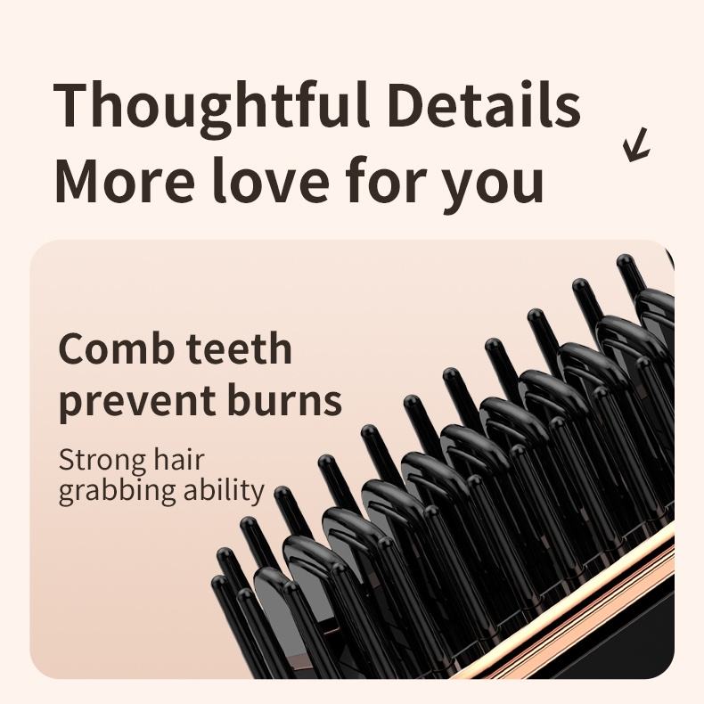 Stylish Hair Straightener Curler Compact Hair Brush Innovative Straightening Comb