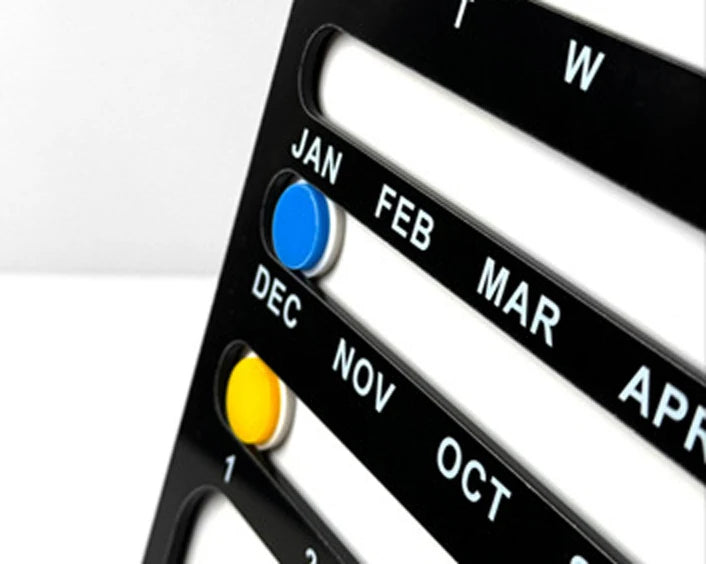 Memphis Style Acrylic Perpetual Calendar