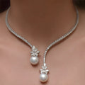 Luxurious Vintage Pearl & Zircon Choker Necklace