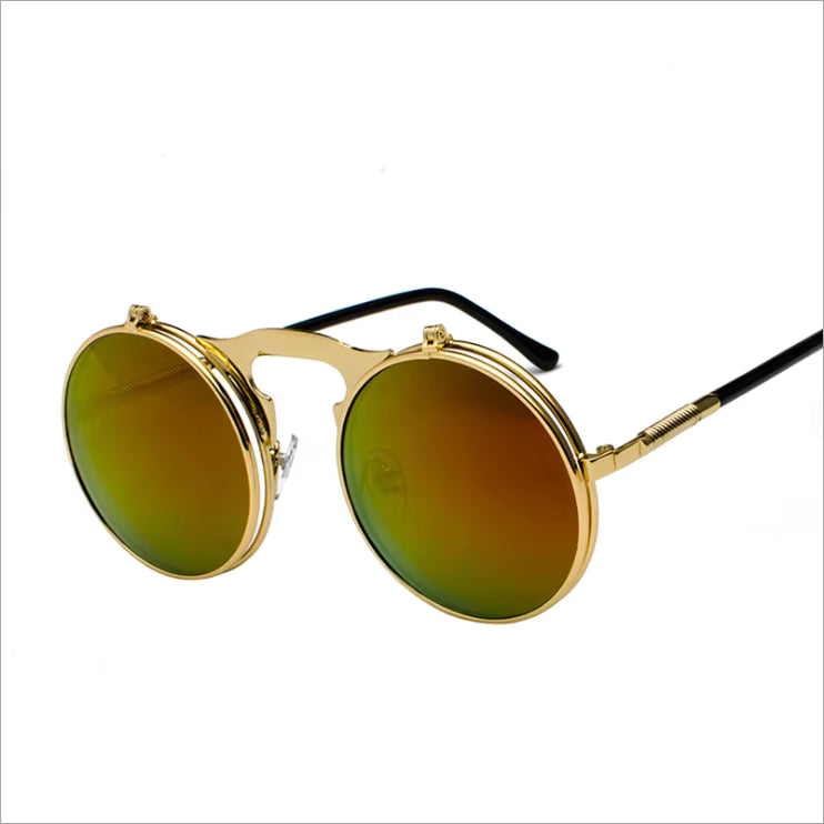Steampunk Metal Circle Sunglasses for Men & Women