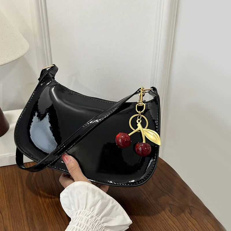 Women's PU Leather Handbag Single Strap Polyester Versatile Fashion
