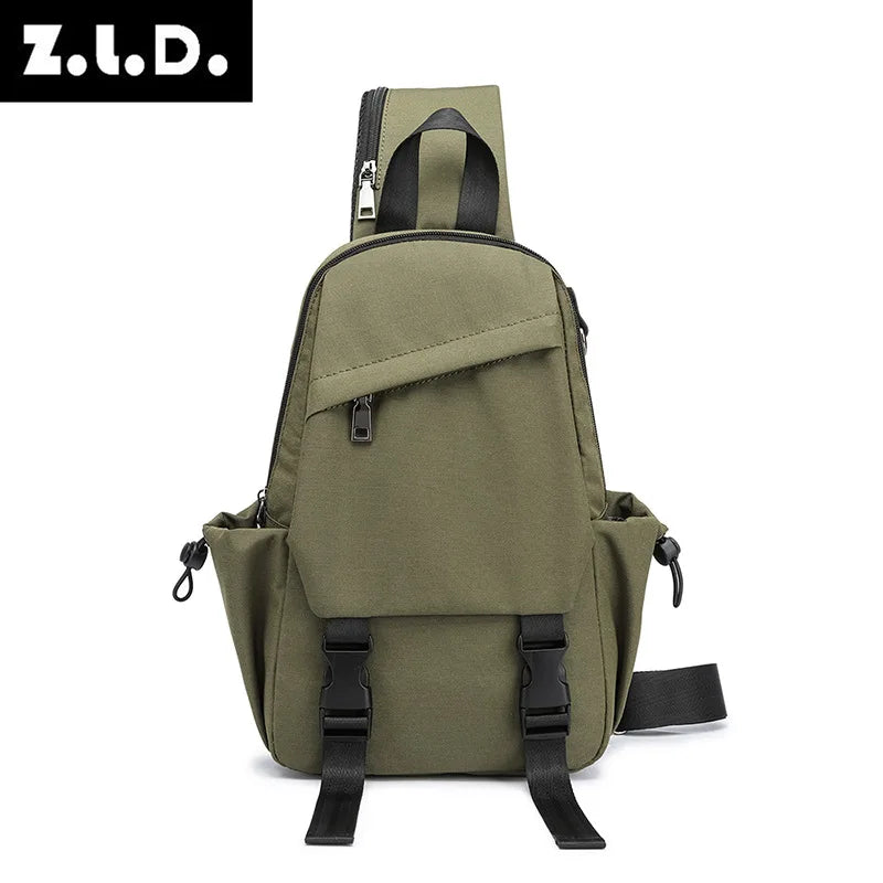 Men's Vintage Waterproof Durable Polyester Chest Crossbody Bag