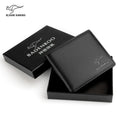 Men's Leather Wallet with Money Clip and Card Slots