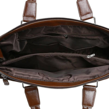 Men’s PU Leather Laptop Bag – Business Office Shoulder Briefcase & Handbag for Professionals