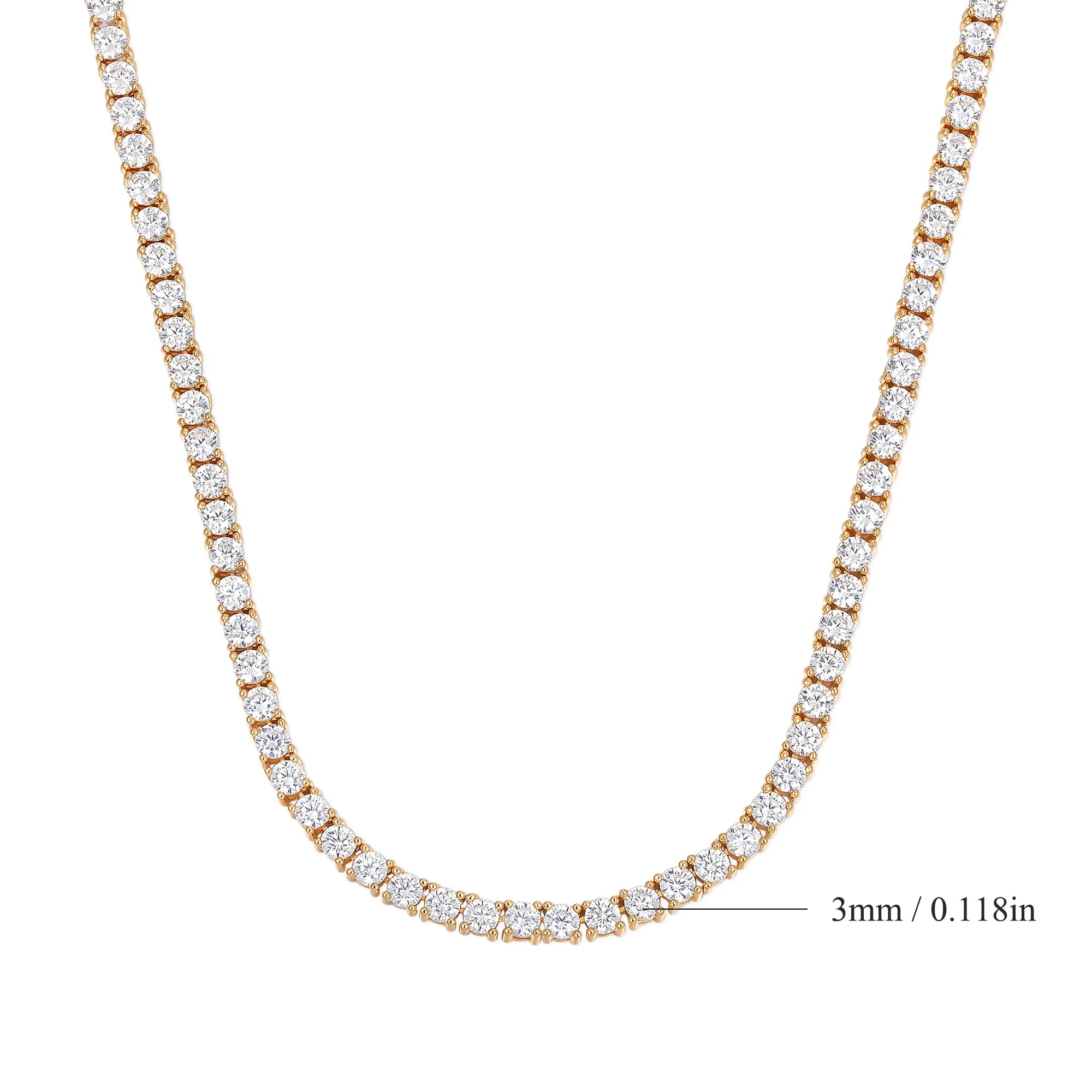 Tennis Link Cubic Zirconia Necklace Set
