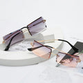 Sunray Frameless Punk Style UV400 Metal Sunglasses