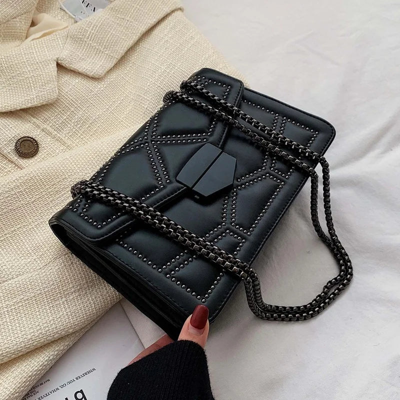 Chic Rivet Chain Shoulder Bags & Handbags