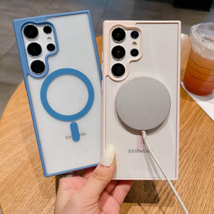 Transparent PC + TPU Case for Samsung – Clear Shockproof Slim Protective Cover