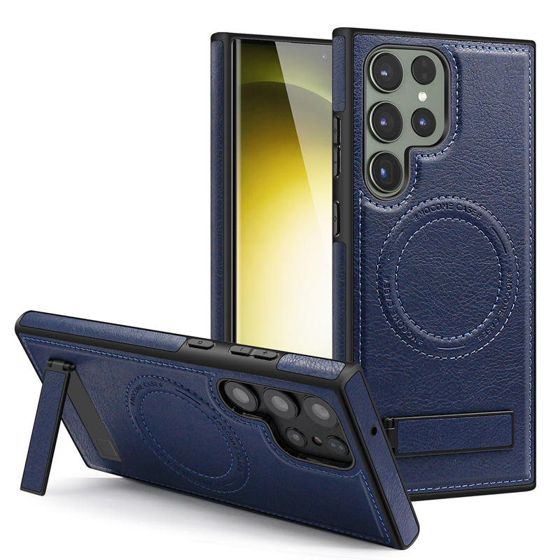 Japanese & Korean Style Magnetic Bracket Case for Samsung – Stylish Shockproof Stand Cover