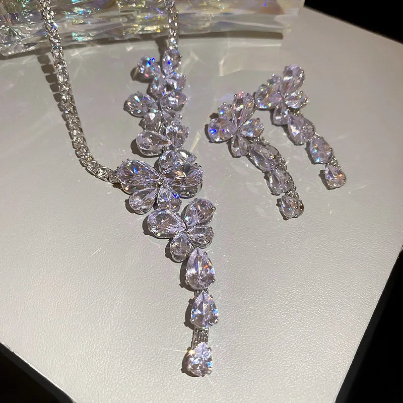 Elegant 925 Silver Butterfly Jewelry Set