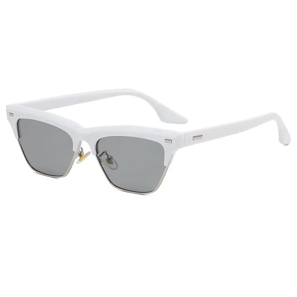 Retro Half-Rimless Cat Eye Sunglasses by Superhot
