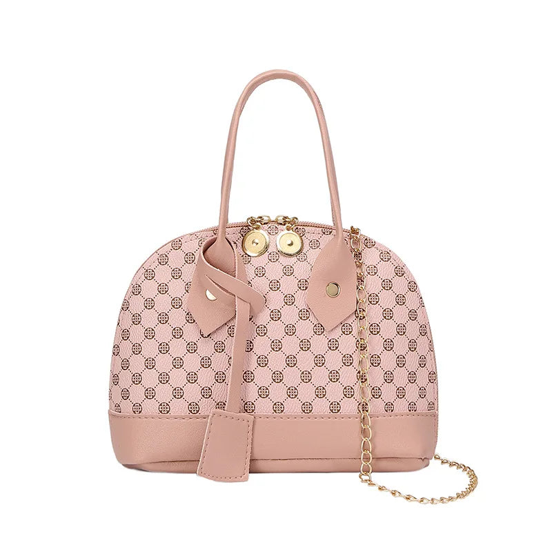 PU Leather Shell Crossbody Bag for Women Shoulder Handbag with Zipper