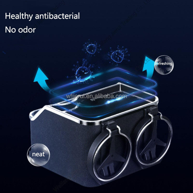 Multifunctional Universal Car Storage Box with Armrest, Tissue Box, and Cup Holder for Center Console Organization