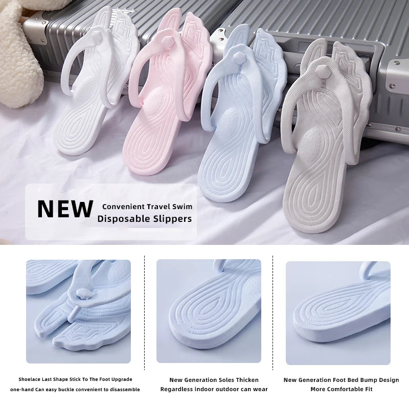 Women's Portable Travel Flip Flops - Lightweight & Durable