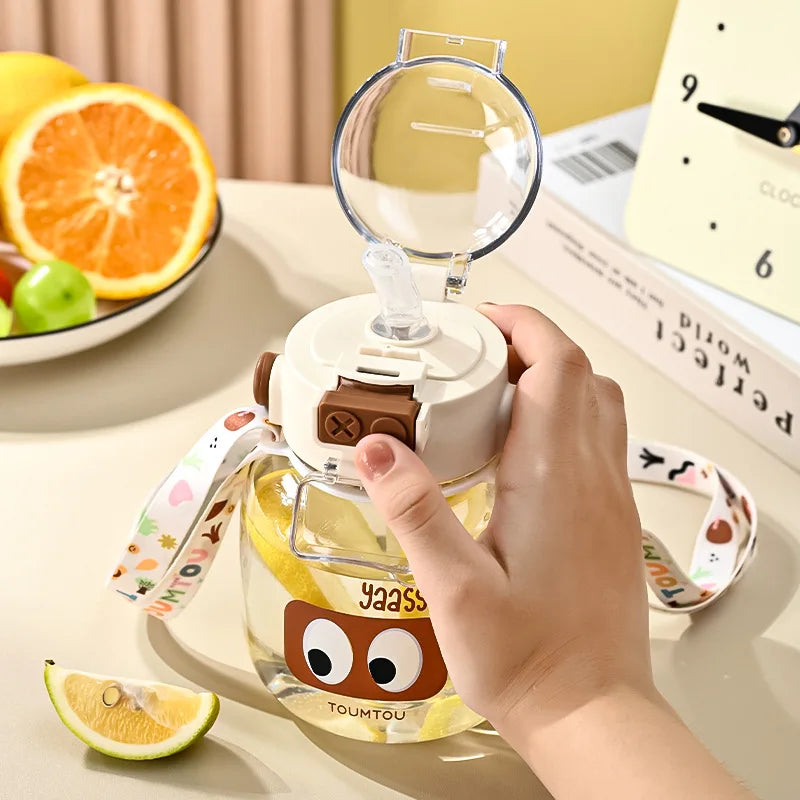 High-Appearance PC Water Bottle Cartoon Dual-Use Kettle Boys & Girls
