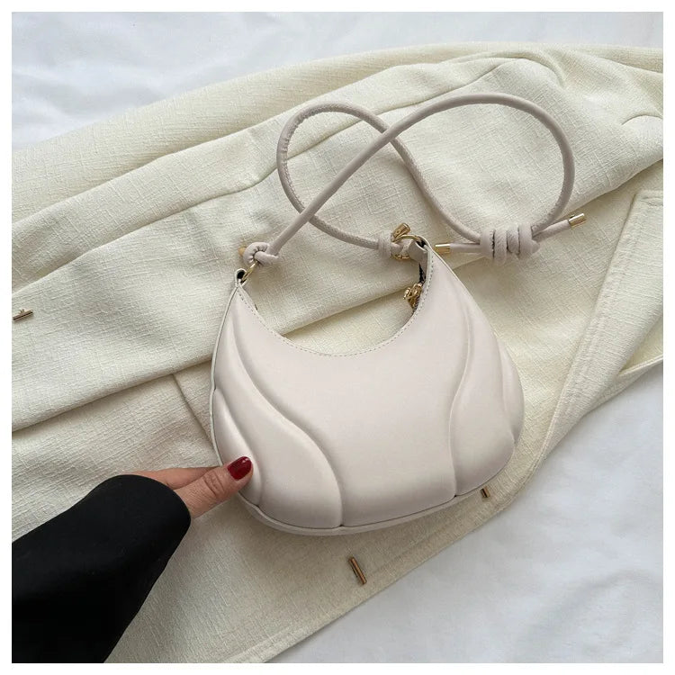Women's PU Solid Color Hand Crossbody Outdoor Small Body Bag
