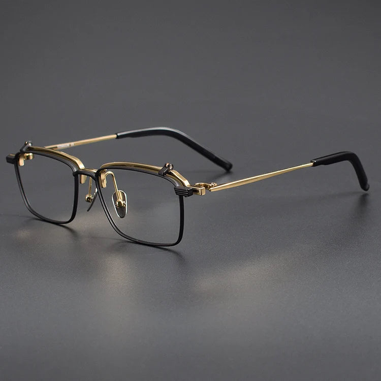 S401T Titanium Flip-Up Square Eyeglasses