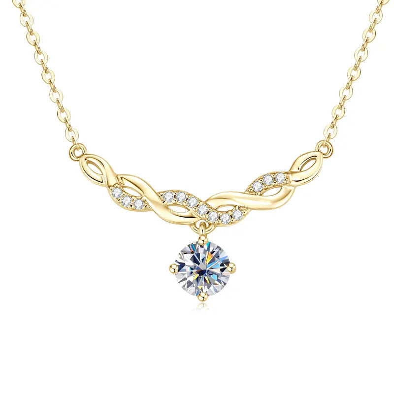 Romantic Luxury Moissanite Necklace for Women