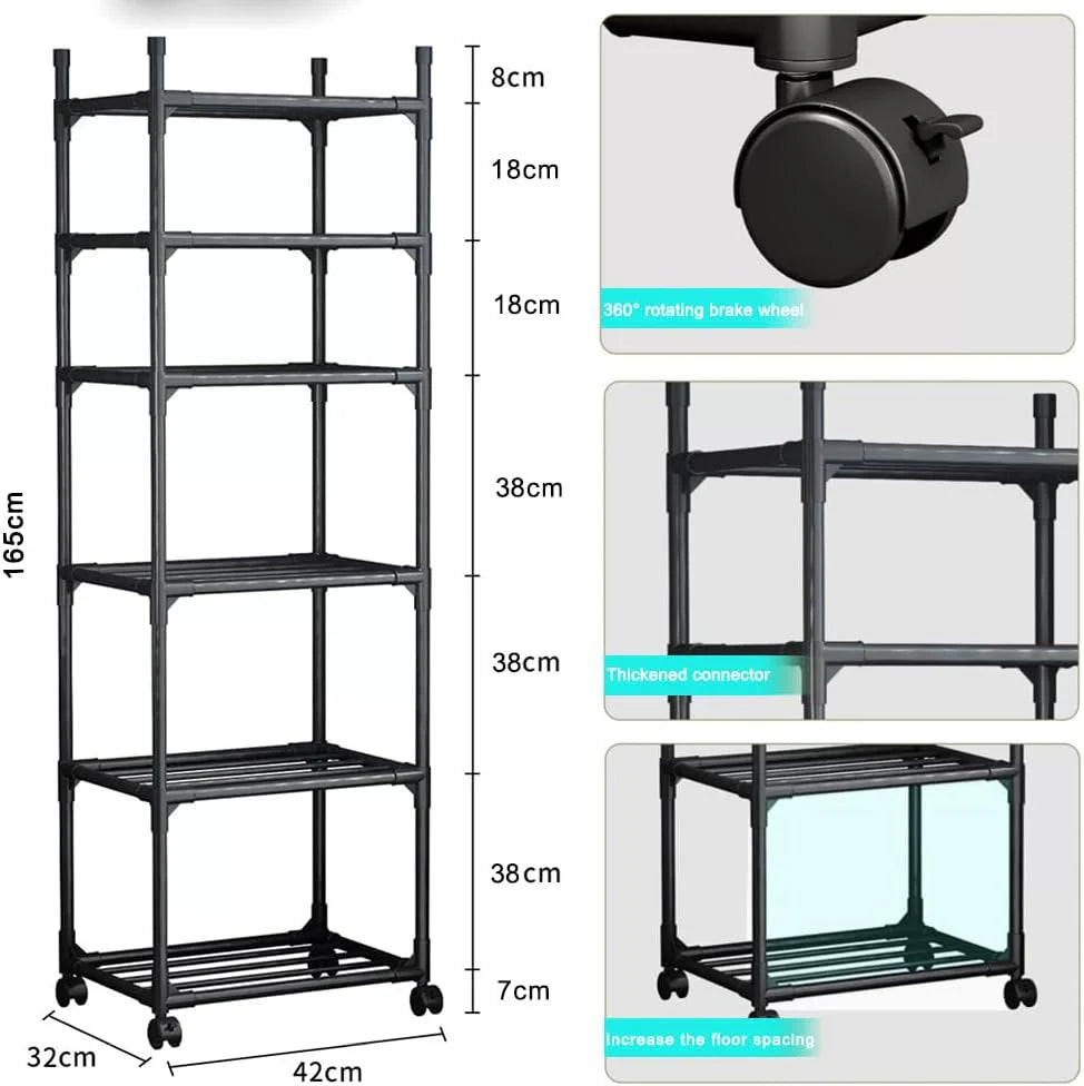 6-Tier Rolling Kitchen Storage Trolley