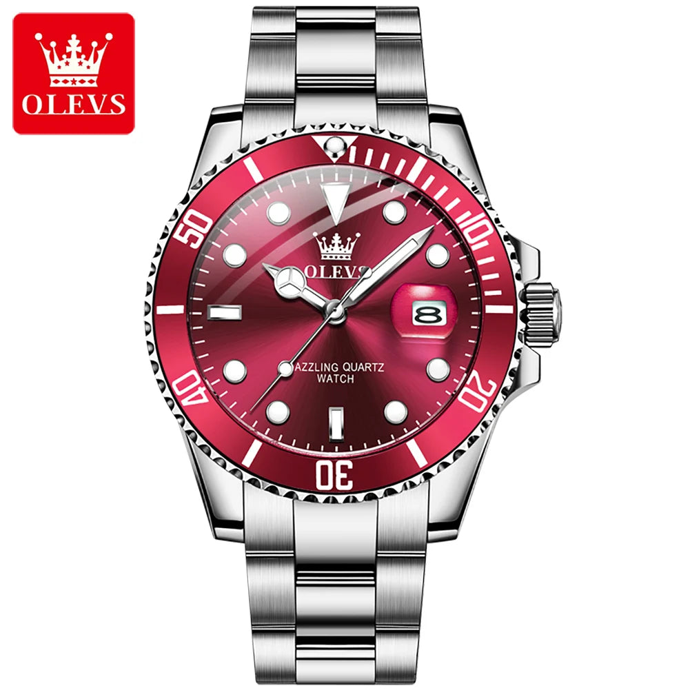 Luminous Waterproof Stainless Steel Men's Quartz Watch