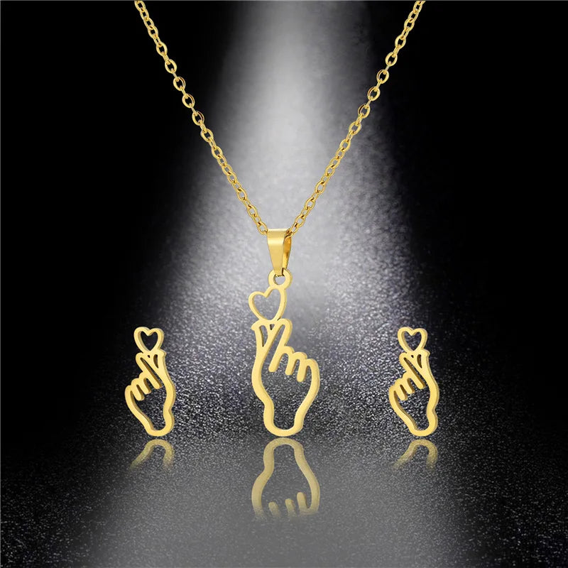 Luxury Stainless Steel Jewelry Set for Women