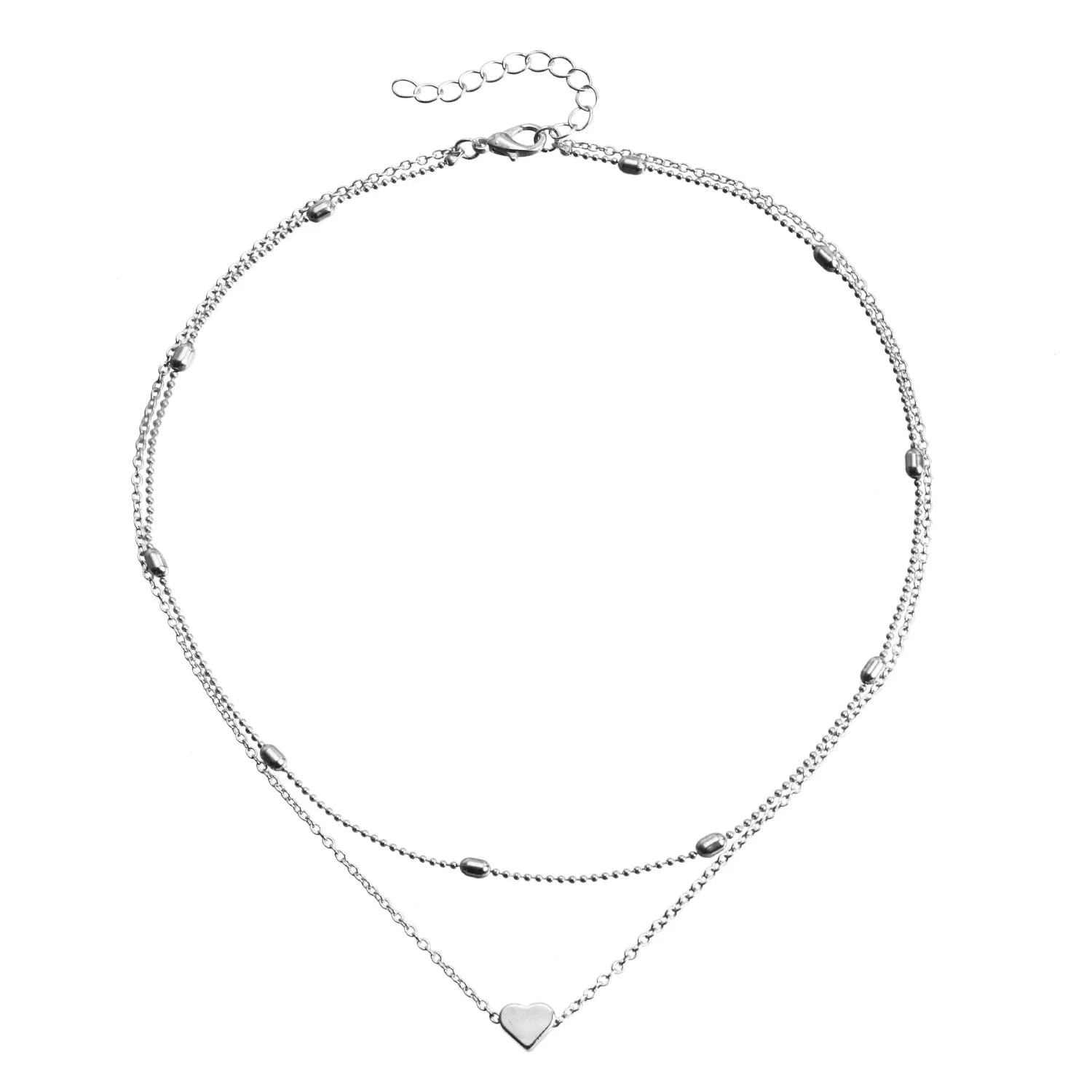 Heart Minimalist Layered Necklace for Women