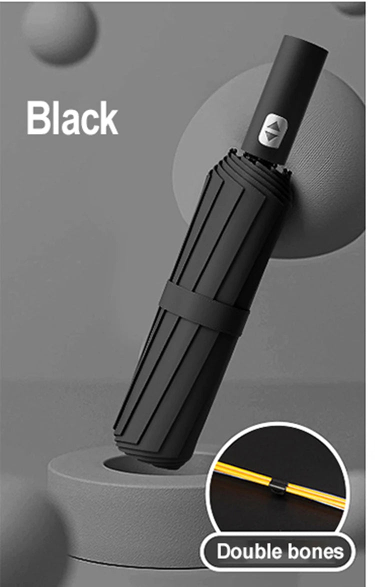 Auto Open Double Bones Umbrella Design for Business & Rain Protection