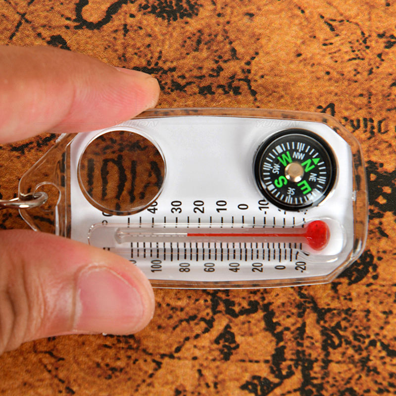 TrailKey 3-in-1 Compass Keychain – Waterproof Mini Pocket Outdoor Navigator