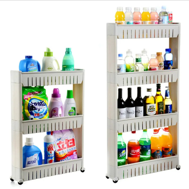 3-Tier Slim Storage Rack with Wheels