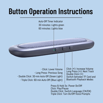 QY13 Dual Bone Conduction White Noise Sleep Speaker