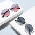 New Style Fashion Sun Protection Gradient Sunglasses Metal Frame Ins Cross Border Design