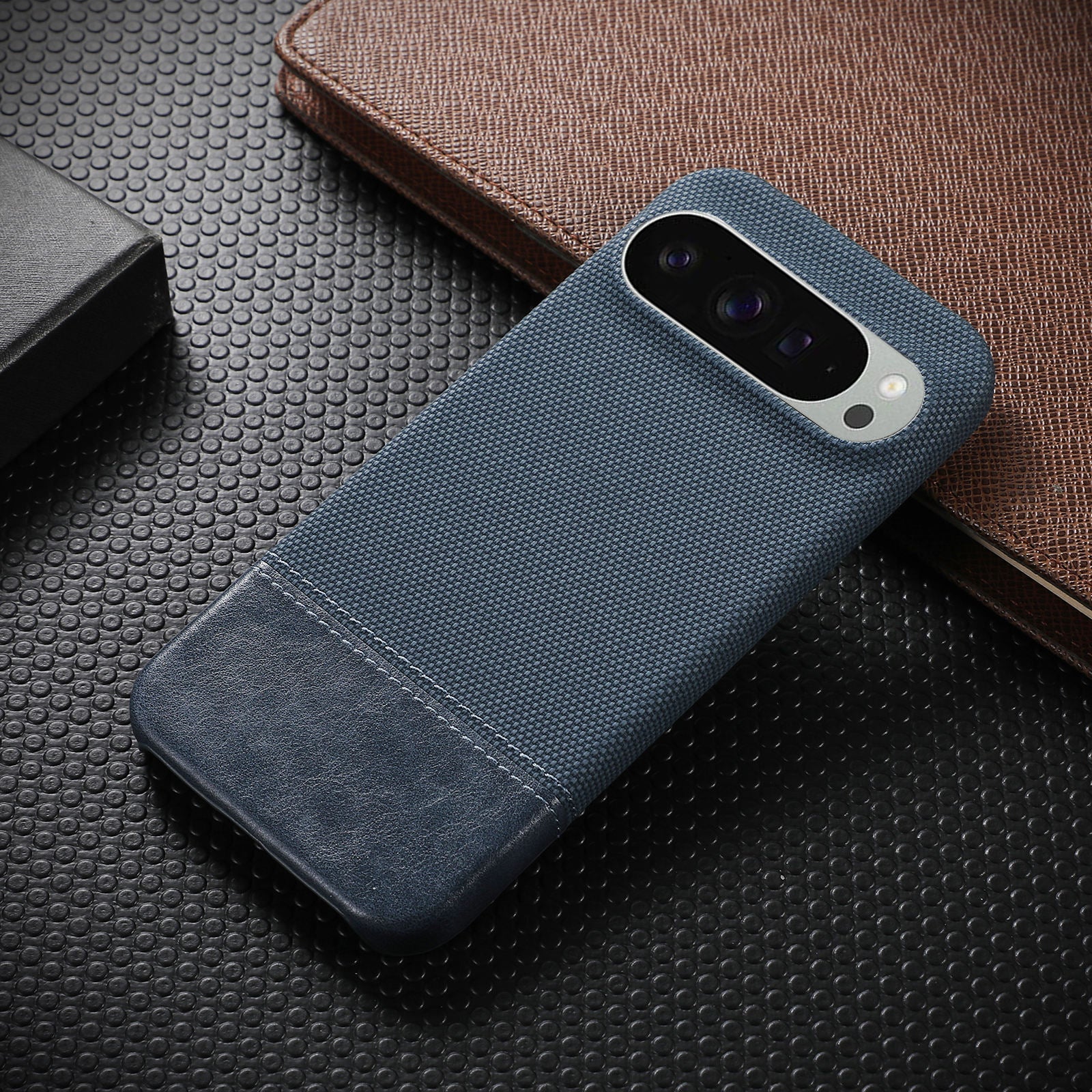 PU Leather Splicing Matte Back Cover for Google Pixel