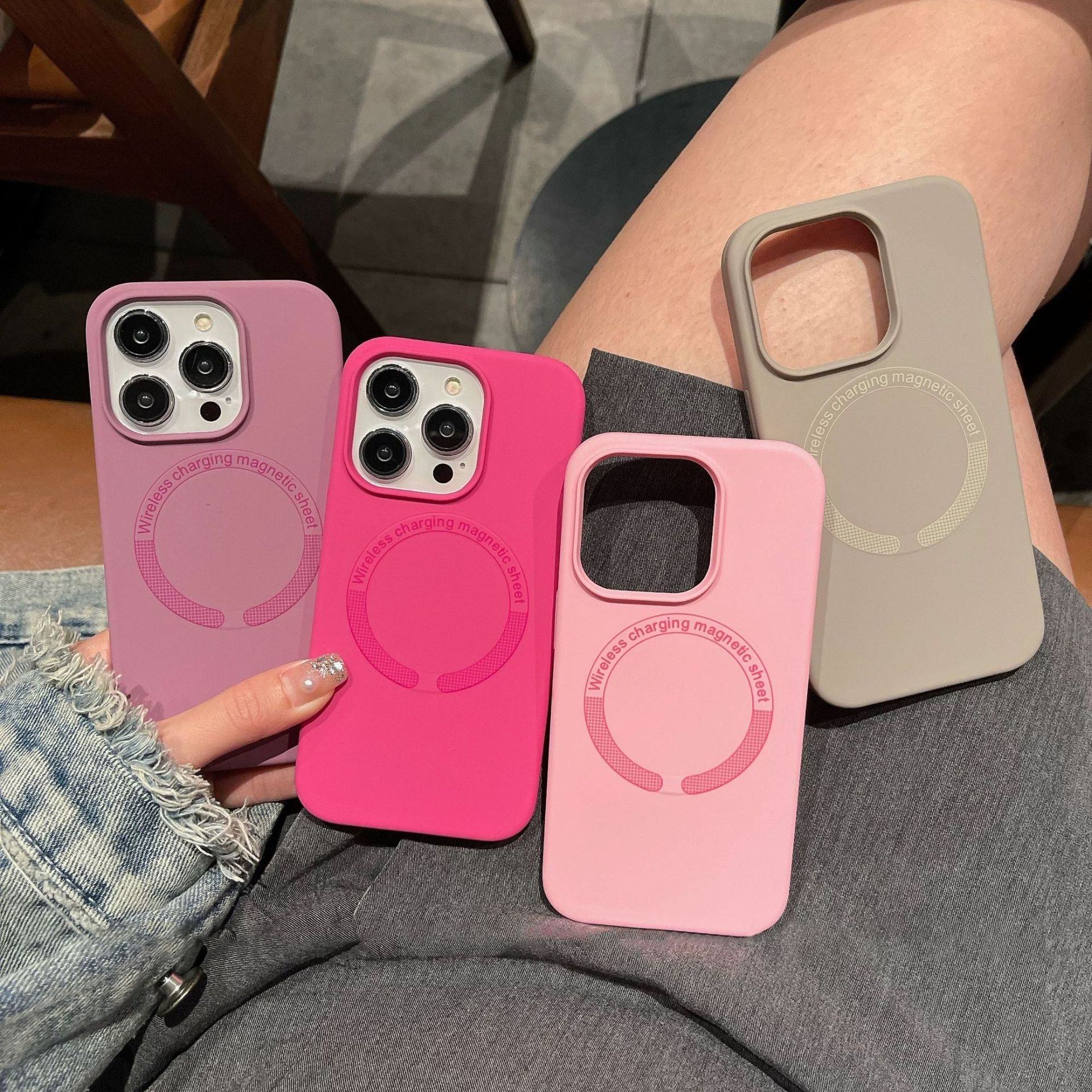 Luxury Magnetic Wireless Charging Case for iPhone – Shockproof Slim Magnetic Cover