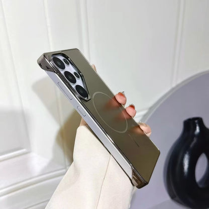 Japanese & Korean AG Fine Sand Magnetic Suction Case for Samsung – Matte Shockproof Magnetic Cover