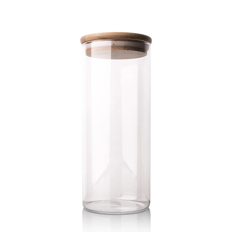 Household clear Glass Food Storage Jars Food Nut Storage Jar