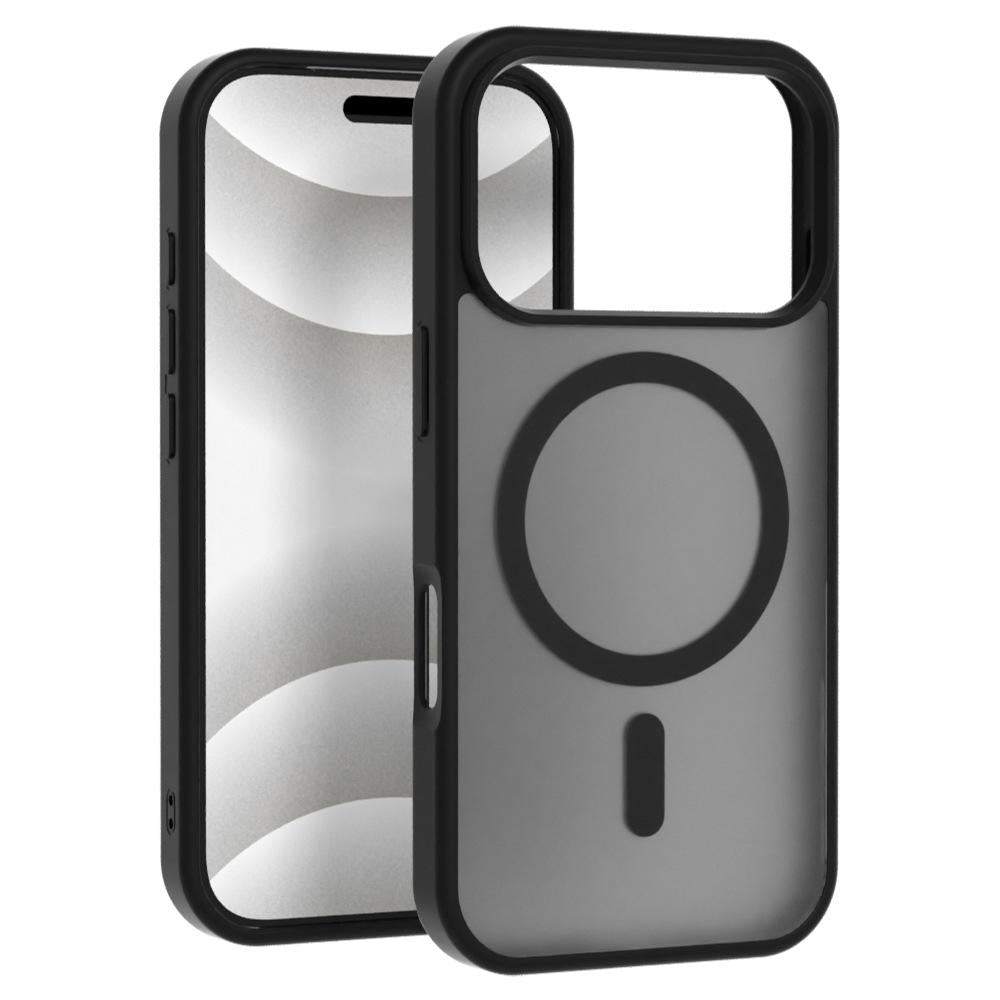 Ultra-Thin Frosted Magnetic iPhone Case – Skin-Feel Spray Cover with Metal Button for iPhone 17–13 Pro Max