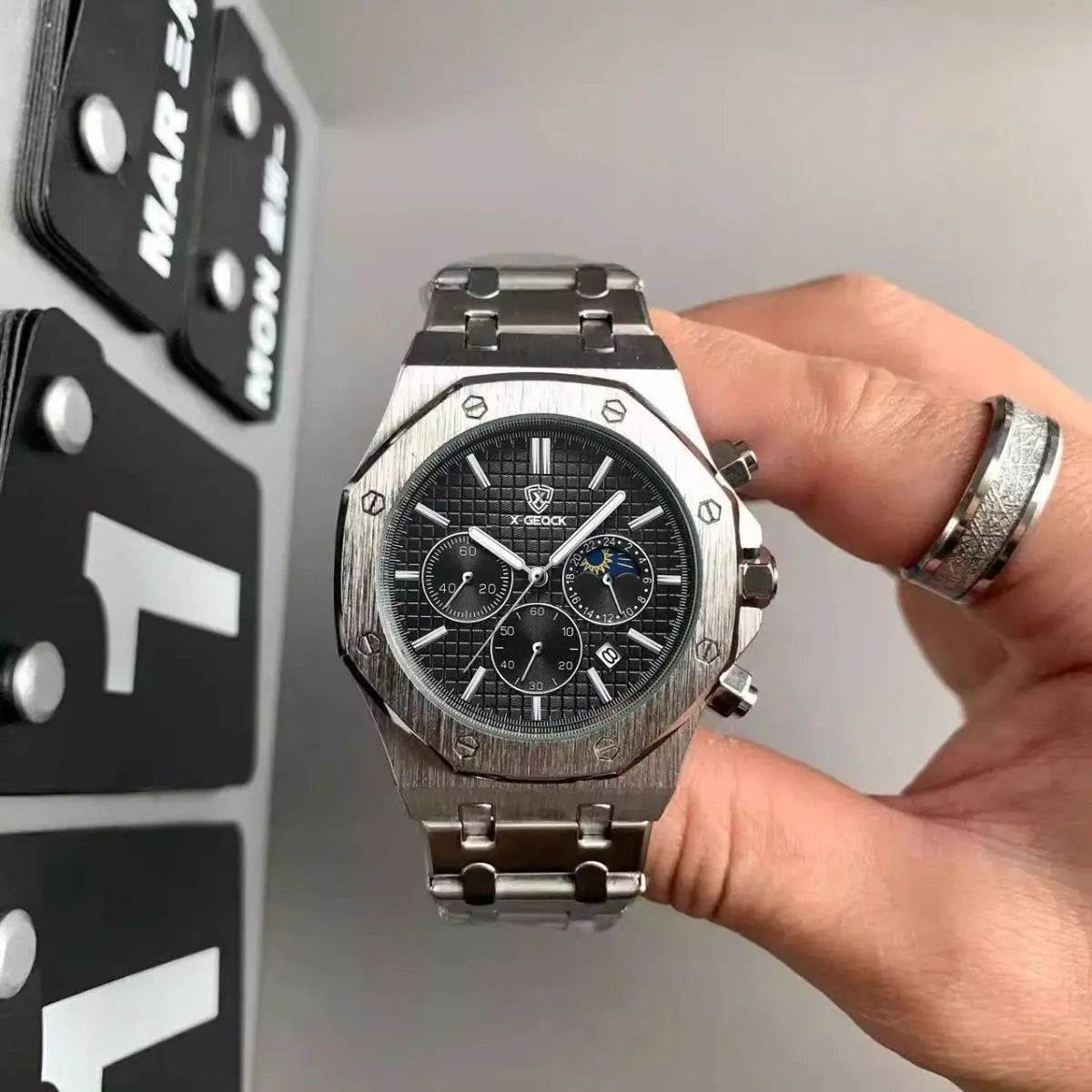 Luxury Moon Phase Mechanical Men's Watch