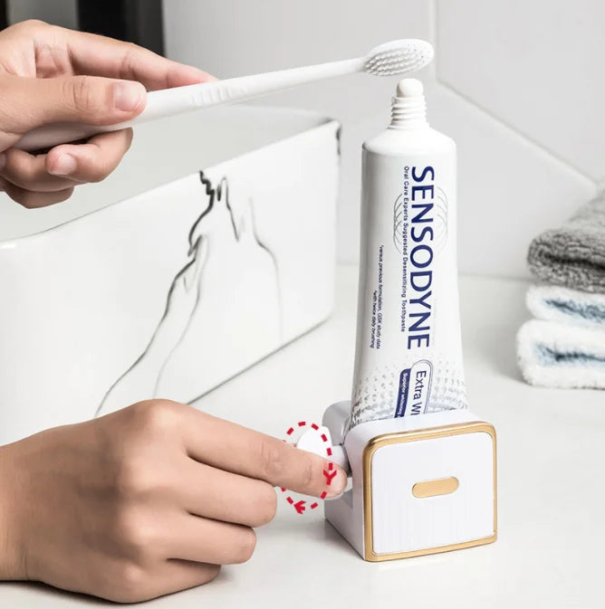 Wall-Mounted Toothpaste Dispenser & Squeezer