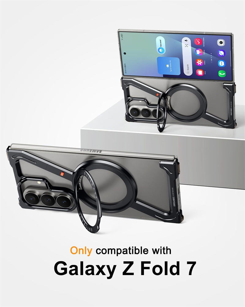 Luxury Metal Z-Frame Magnetic 360° Stand Case for Samsung Galaxy Z Fold 7