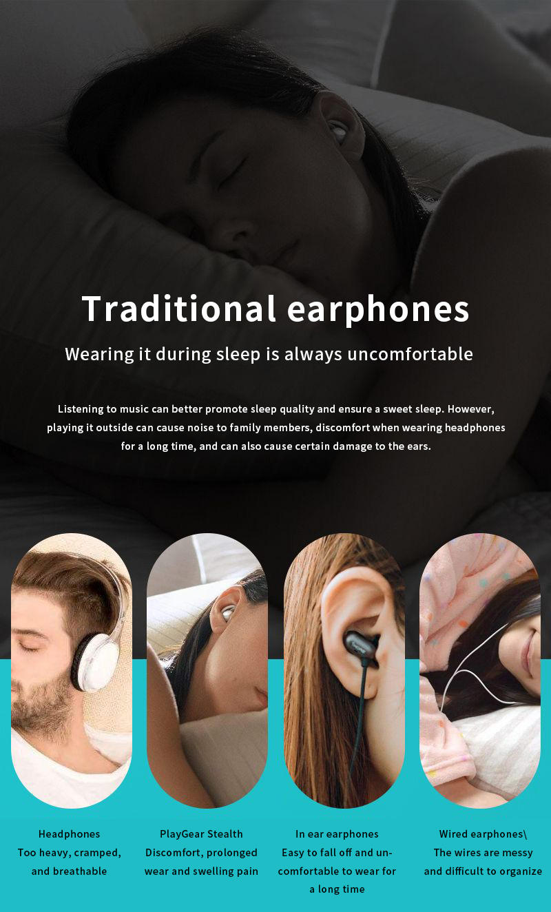 Xsleep Bone Conduction Speaker for Sleep – 3D Audio, Mini Wireless Design, Perfect for Bedtime