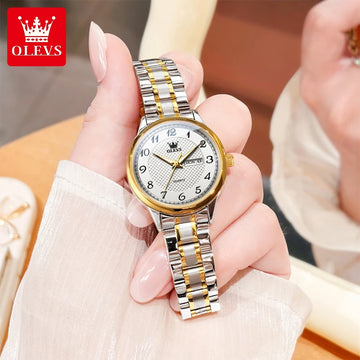 OLEVS Luxury Stainless Steel Quartz Watch