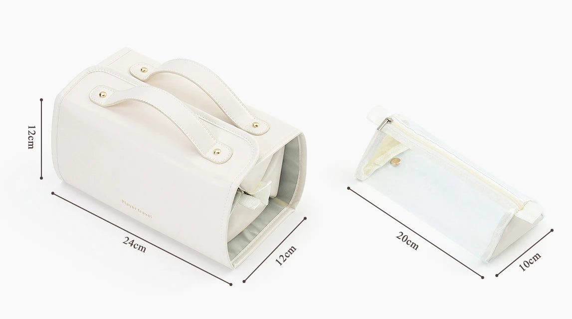 High Quality Custom Detachable Vegan Leather Makeup Organizer