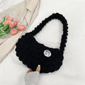 Trendy Women's Solid Color Cross-Border Handbag Trendy Cloud Bag