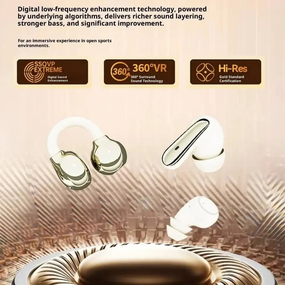 P47 3-in-1 Wireless Bluetooths Earbuds In-Ear & Ear-Clip Design LED