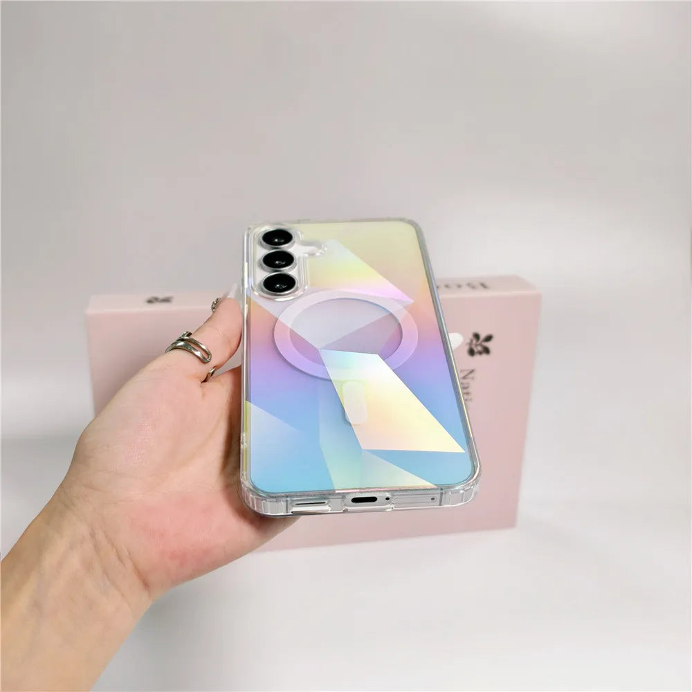 For Samsung New Gradient Magnetic Phone Case IMD TPU PC