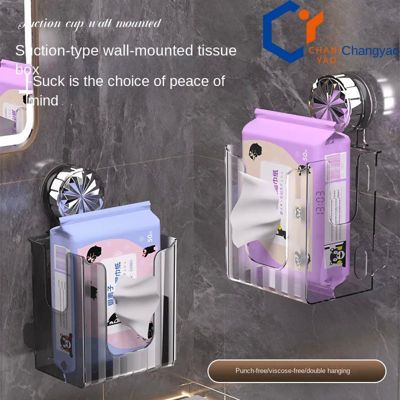 Luxury Wall-Mounted Suction Cup Tissue Box