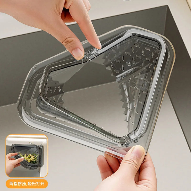 Magnetic Draining Triangular Kitchen Sink Filter, Household Food