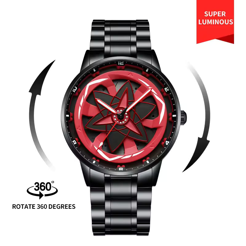 Uchiha  Sharingan Watch – 360° Rotating Anime Quartz Timepiece