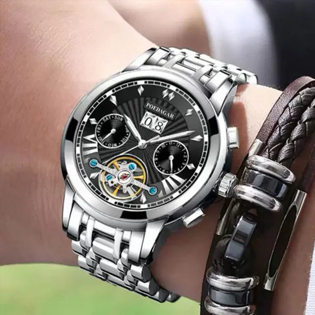 Poedagar Luxury Waterproof Mechanical Watch