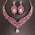 Rhinestone Necklace & Earrings Set for Brides